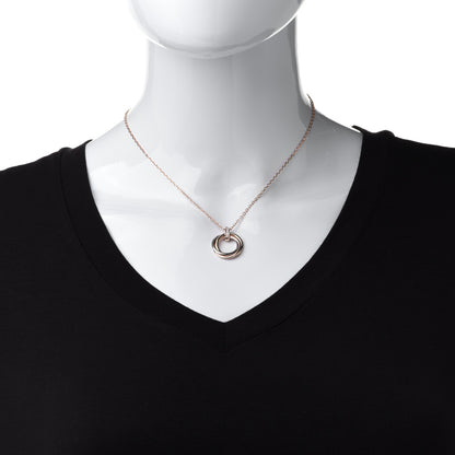 Cartier 18K Pink White Yellow Gold Diamond Trinity Pendant Necklace 2 of 8