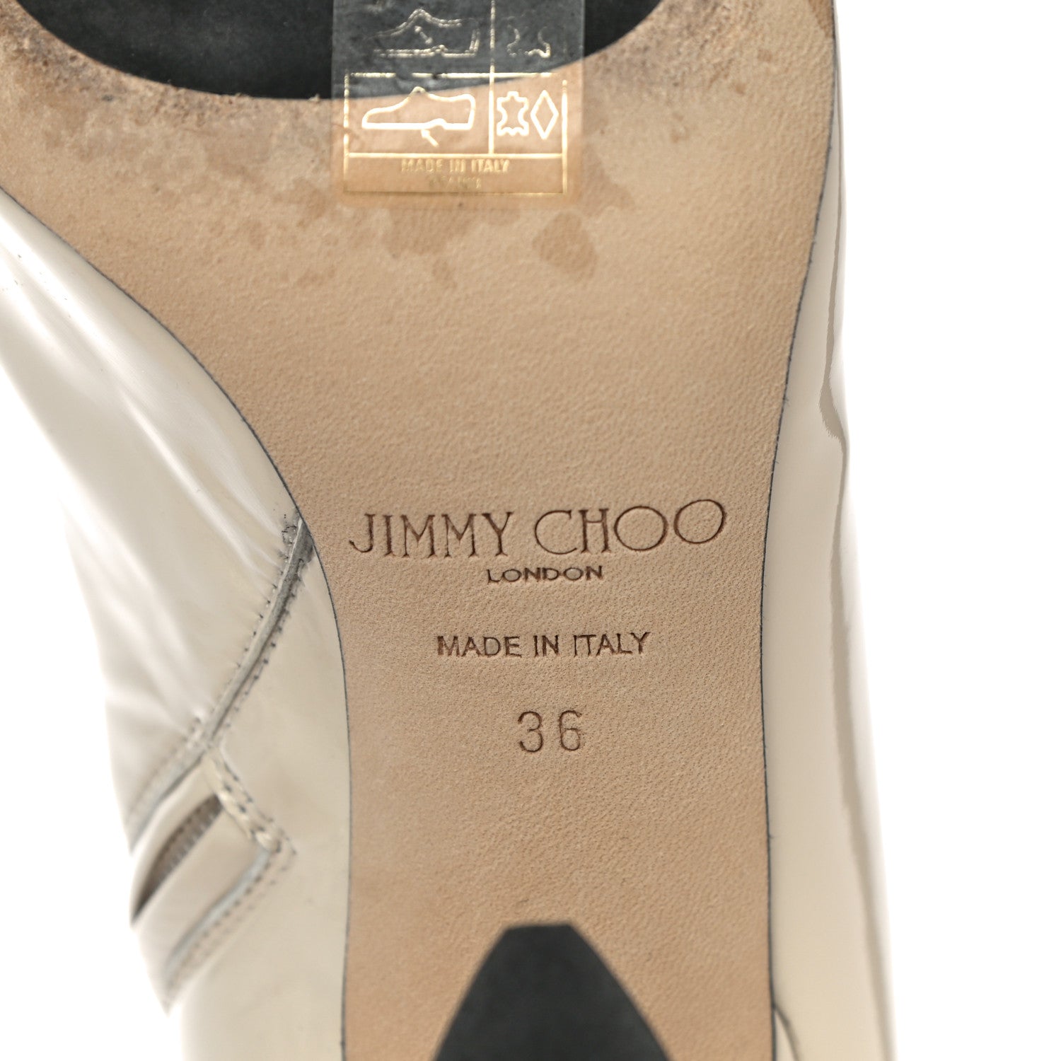 Jimmy Choo Patent Boots 36 Beige 10 of 21