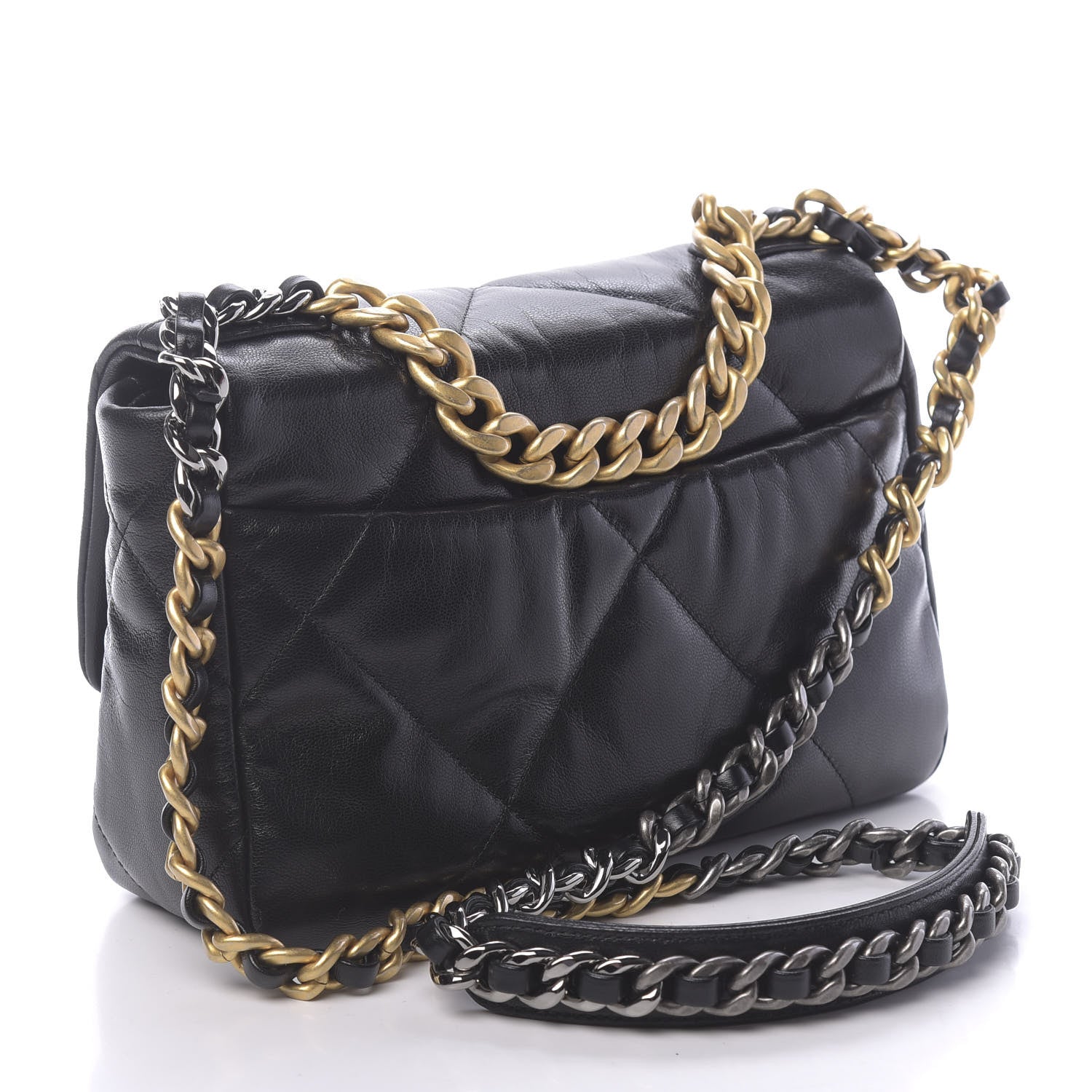 Chanel Lambskin Quilted Medium 19 Flap Black 3 of 11