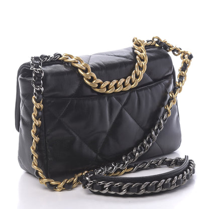 Chanel Lambskin Quilted Medium 19 Flap Black 3 of 11