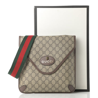 Gucci GG Supreme Monogram Web Medium Neo Vintage Flap Messenger Bag Beige New Acero 11 of 11