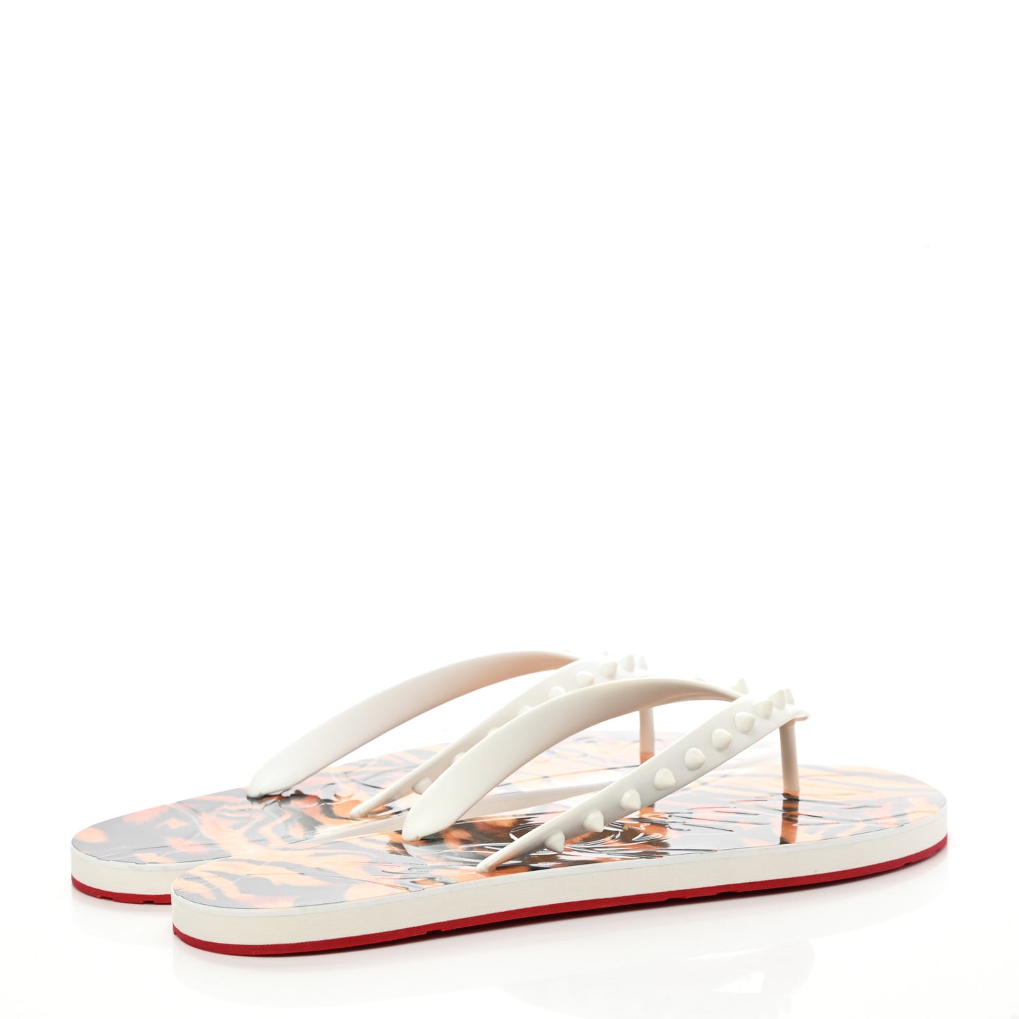 Rubber Spike Bengale Loubi Donna Flip Flop 44 White Multicolor