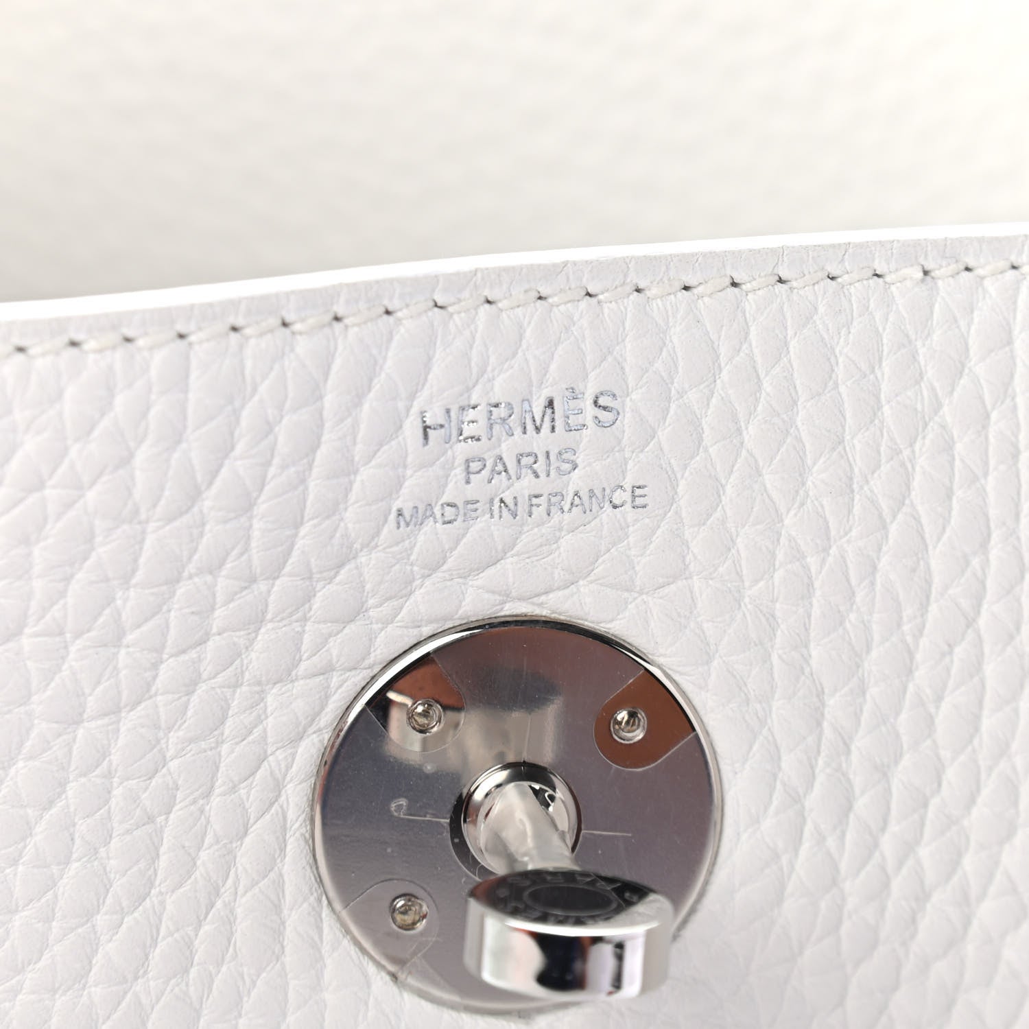 Hermes Taurillon Clemence Lindy 26 White 5 of 8