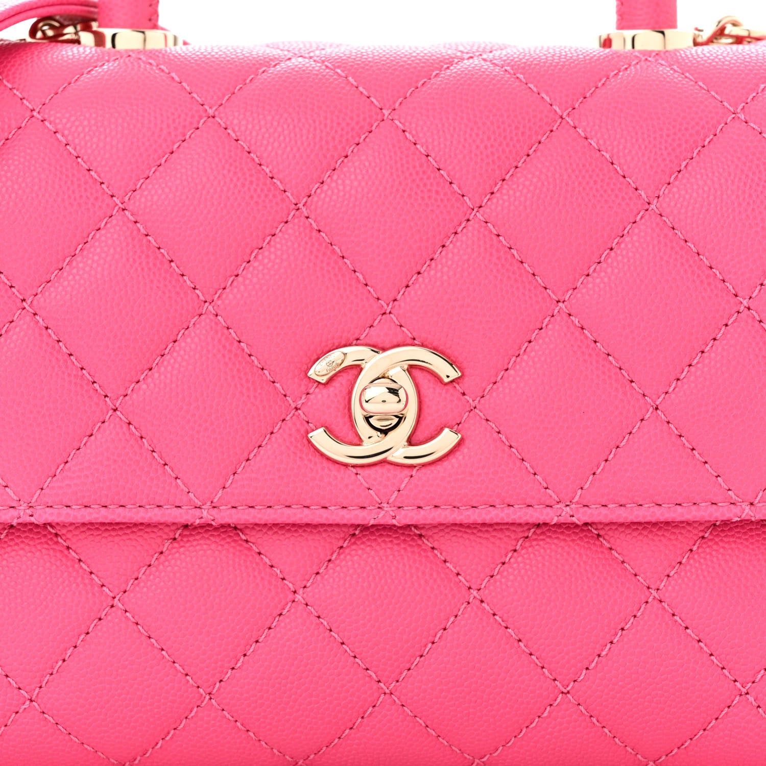 Chanel Caviar Quilted Mini Coco Handle Flap Rose 8 of 11