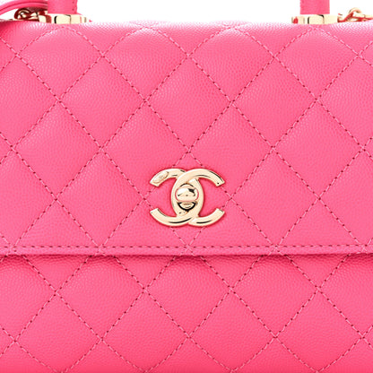 Chanel Caviar Quilted Mini Coco Handle Flap Rose 8 of 11