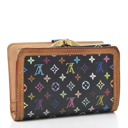 Louis Vuitton Monogram Multicolor French Purse Wallet Black 3 of 15
