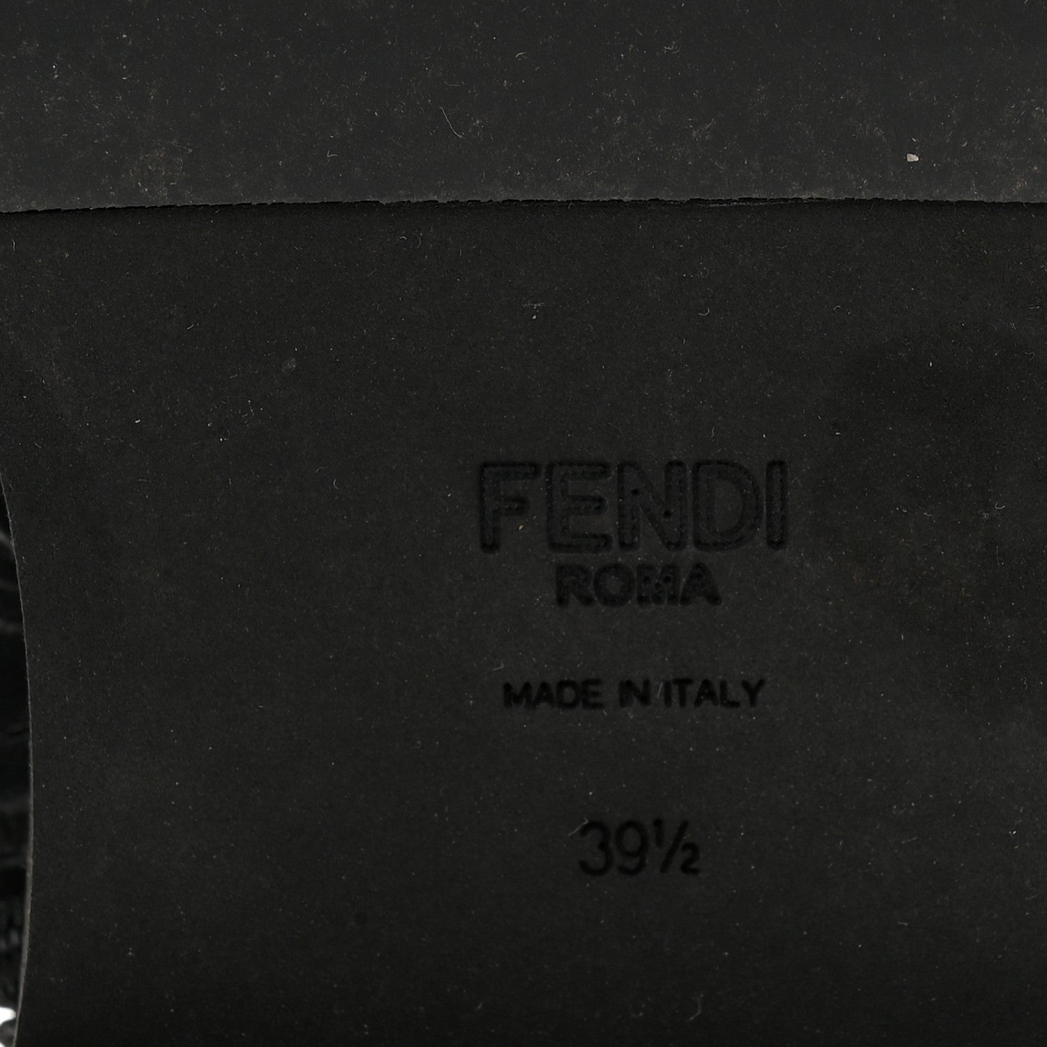 Fendi Nappa FF Embossed Womens Biker Boots 39.5 Black 8 of 10