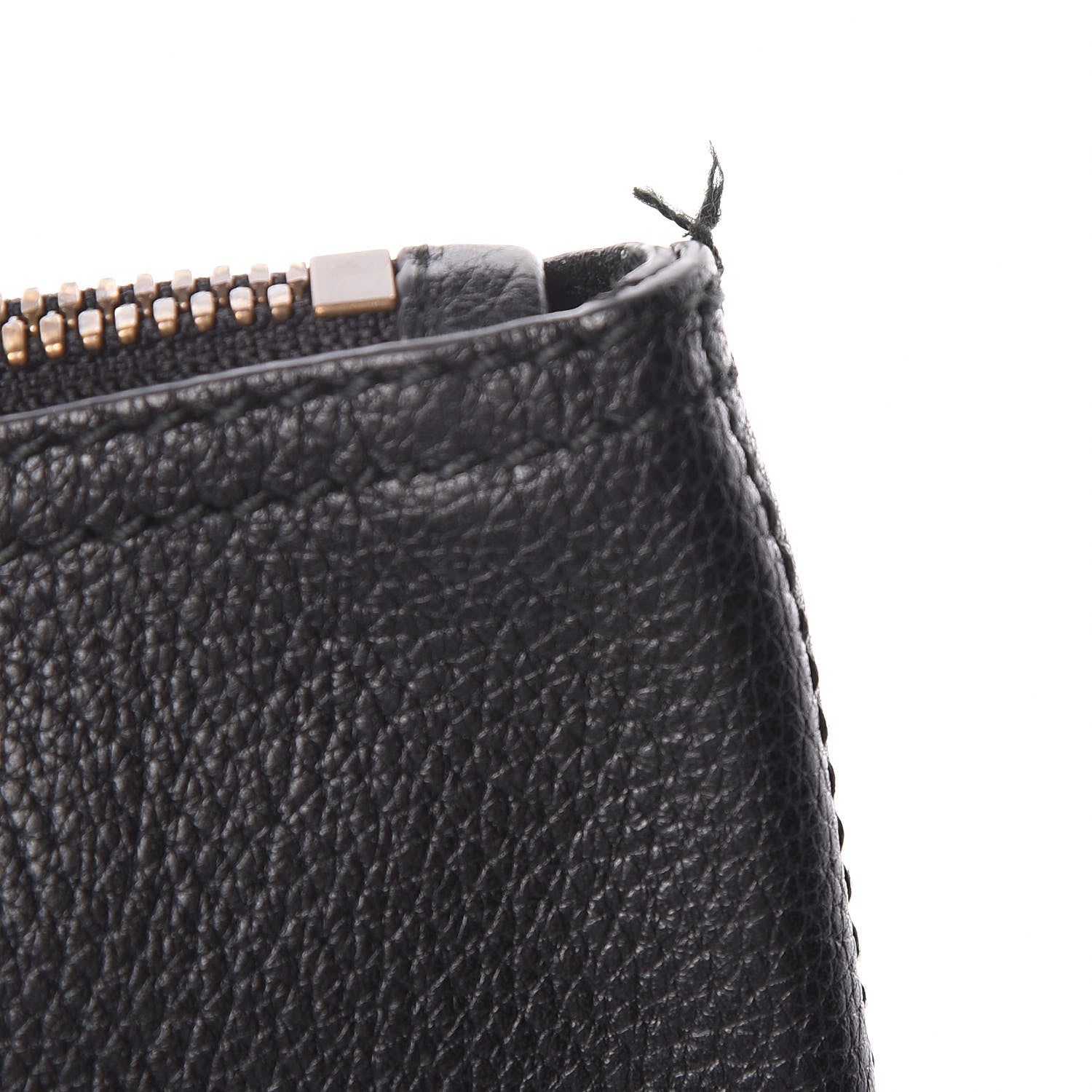Gucci Pebbled Calfskin Medium Logo Portfolio Clutch Black 10 of 12