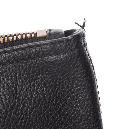 Gucci Pebbled Calfskin Medium Logo Portfolio Clutch Black 10 of 12