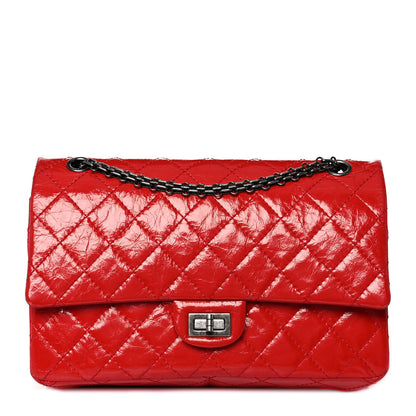 Chanel Aged Glazed Calfskin Quilted 2.55 Reissue 226 Flap Red 1 of 10