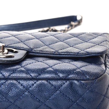 Chanel Iridescent Caviar Quilted Small Chic Flap Dark Blue 9 of 10