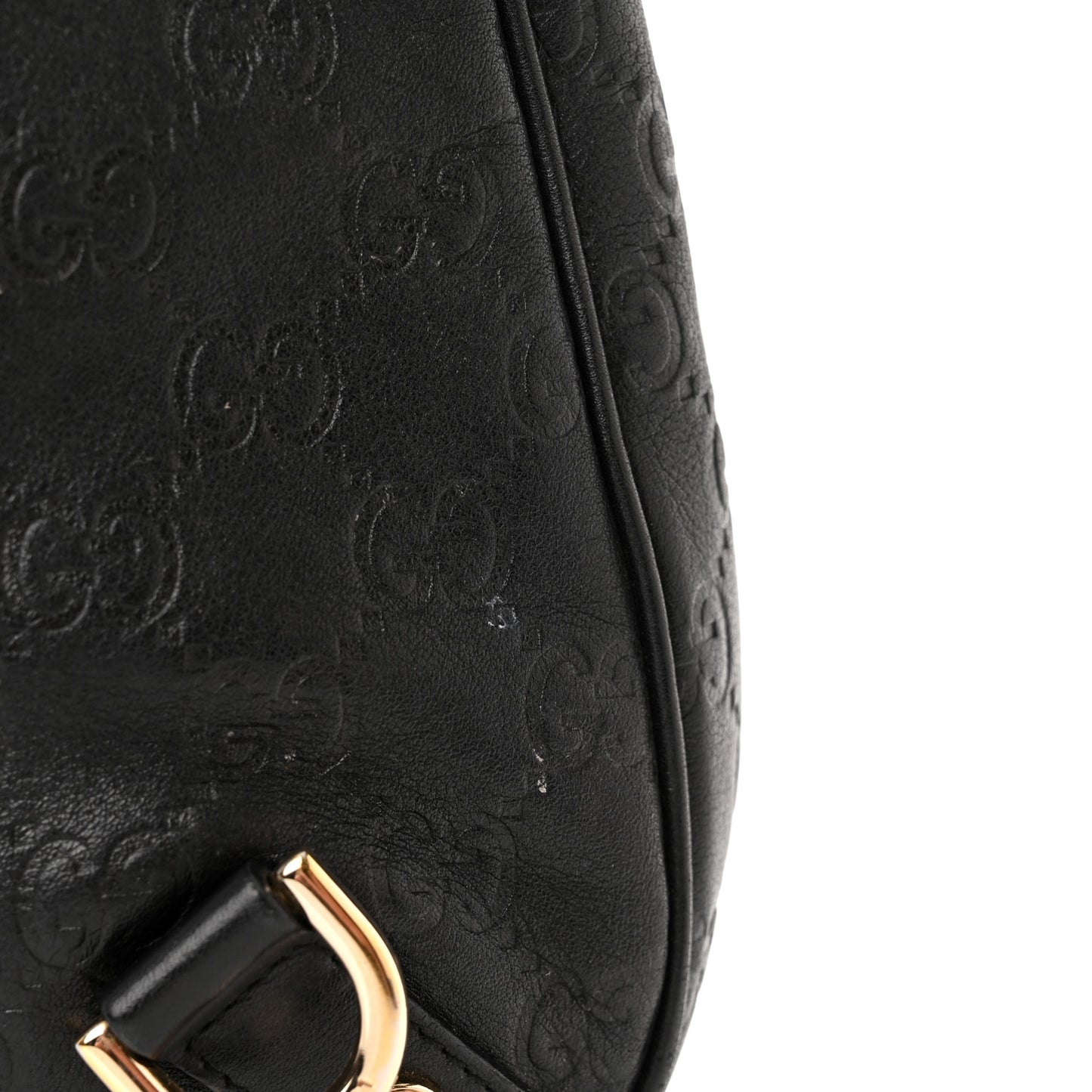 Guccissima Medium Abbey D Ring Hobo Black