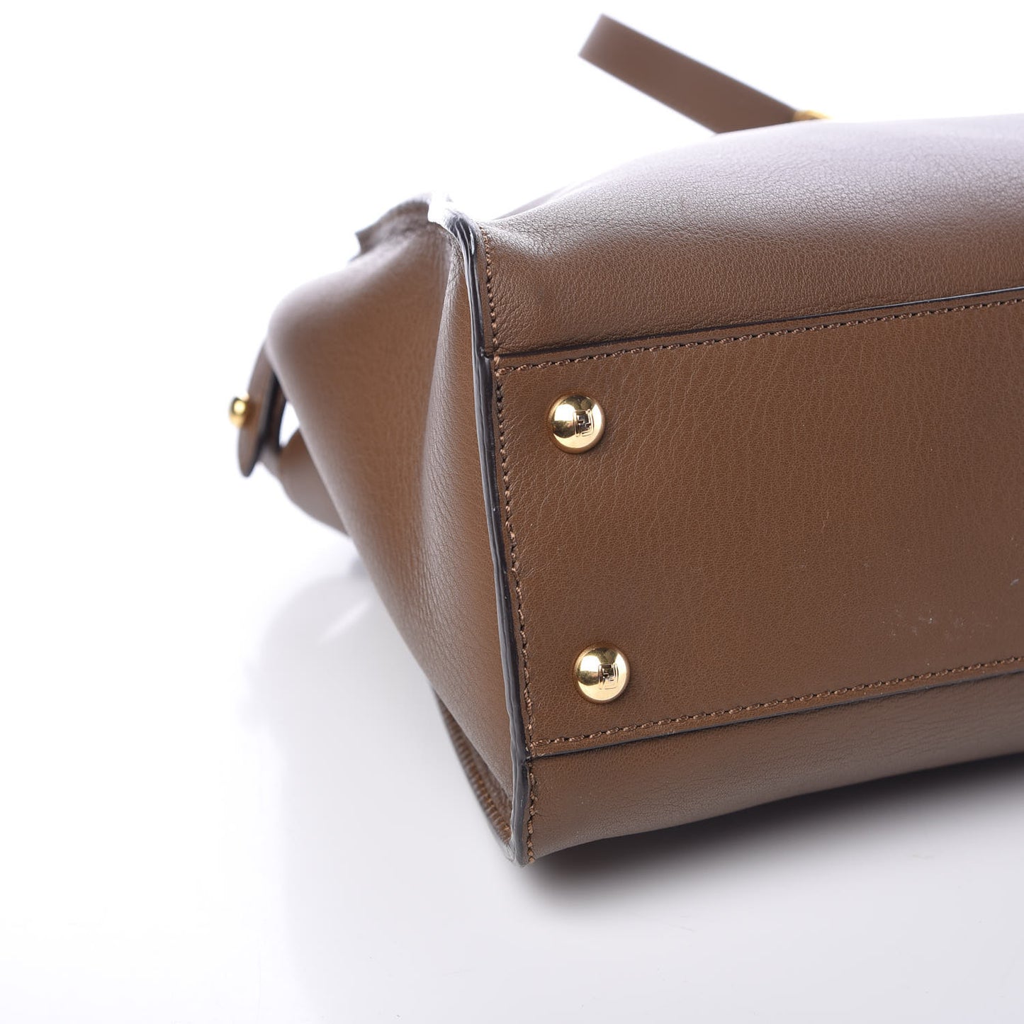 Vitello Seta Fabric Jacquard Pequin Medium Peekaboo Iconic Satchel Foresta Tobacco