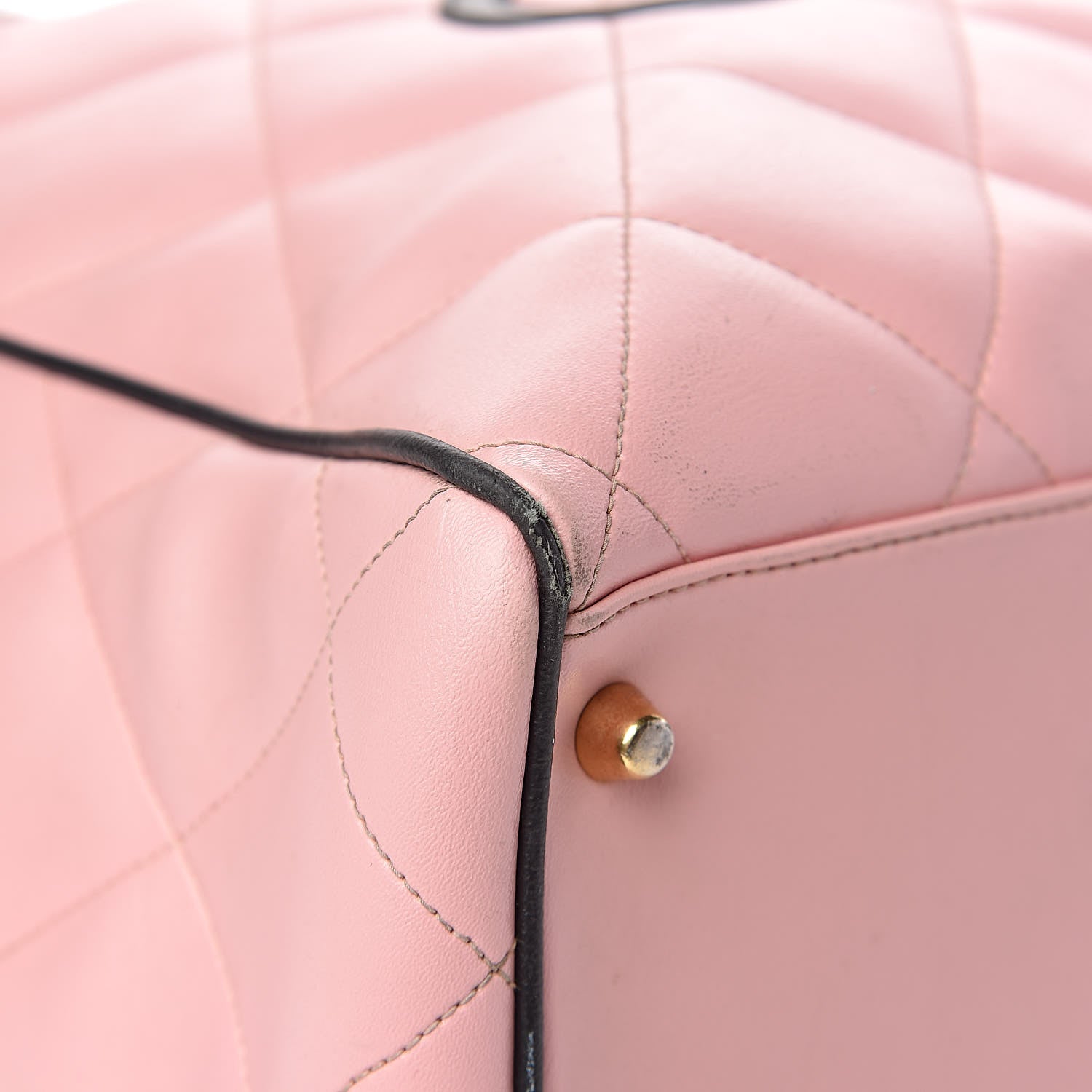 Chanel Calfskin Quilted Large Bowler Pink 24 of 34