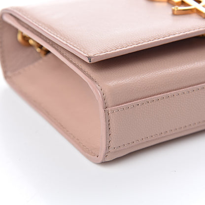 Saint Laurent Grain De Poudre Small Monogram Kate Satchel Pale Blush 10 of 14