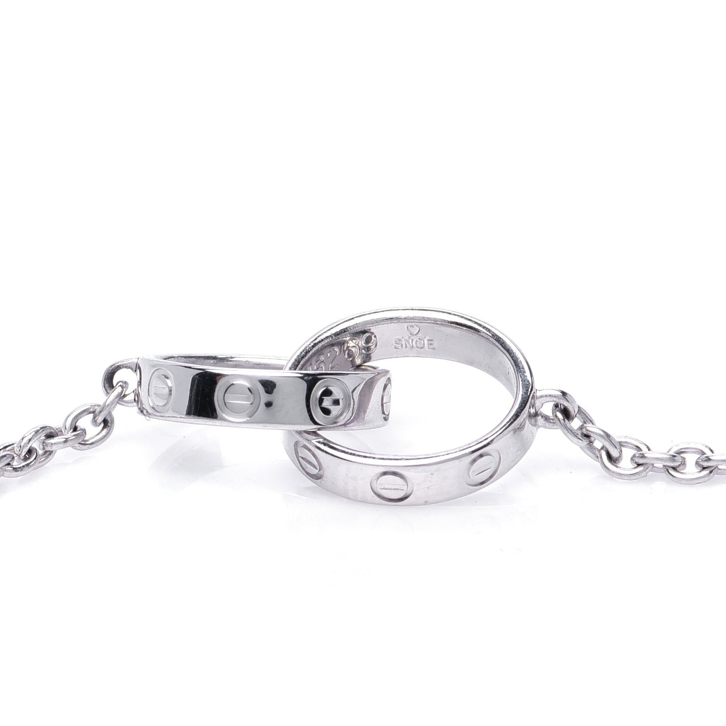 18K White Gold Interlocking LOVE Bracelet