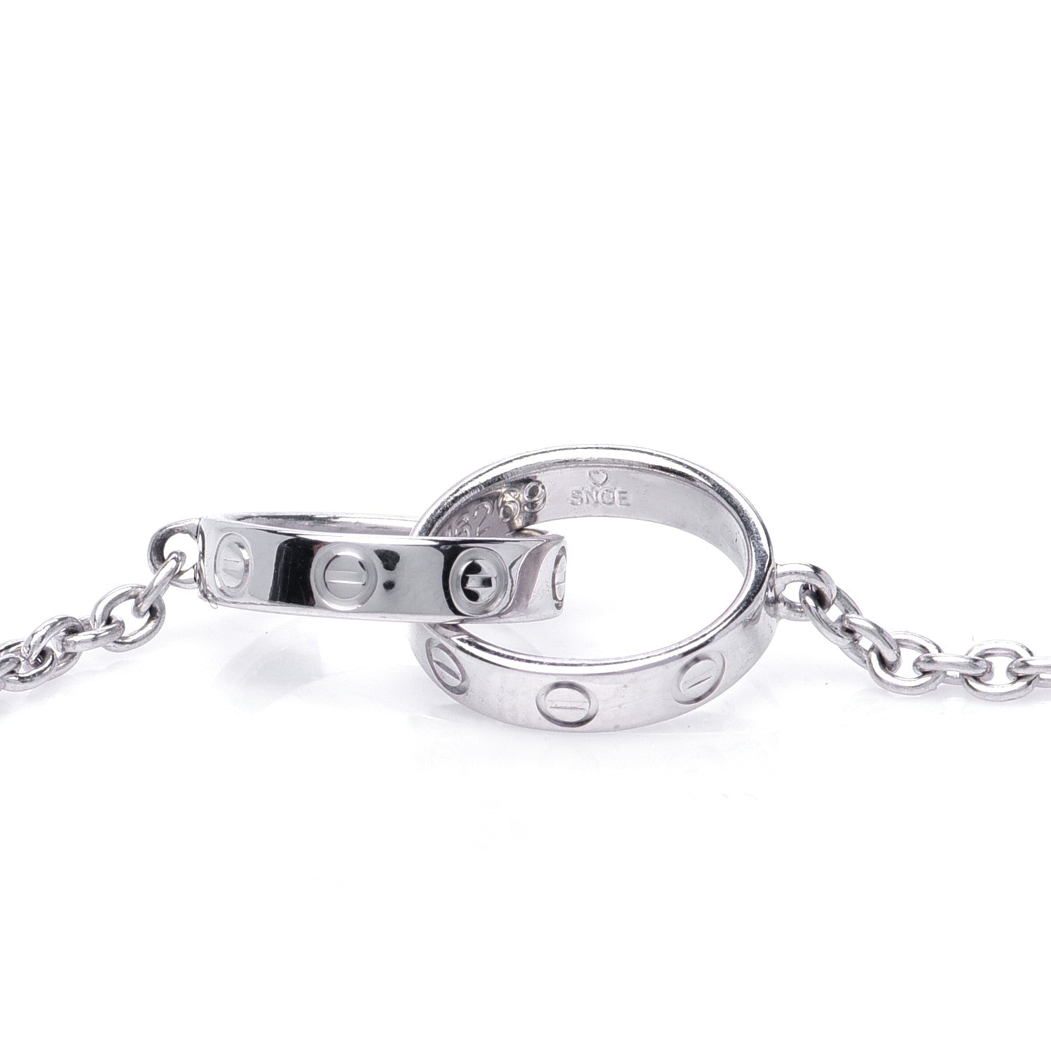 Cartier 18K White Gold Interlocking LOVE Bracelet 5 of 6