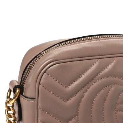 Gucci Calfskin Matelasse Mini GG Marmont Chain Shoulder Bag Porcelain Rose 12 of 12