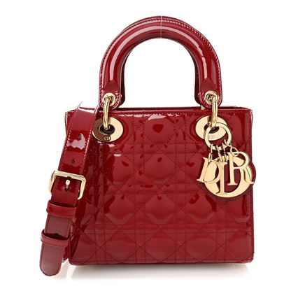 Christian Dior Patent Cannage Small Lady Dior Cherry Red 1 of 11