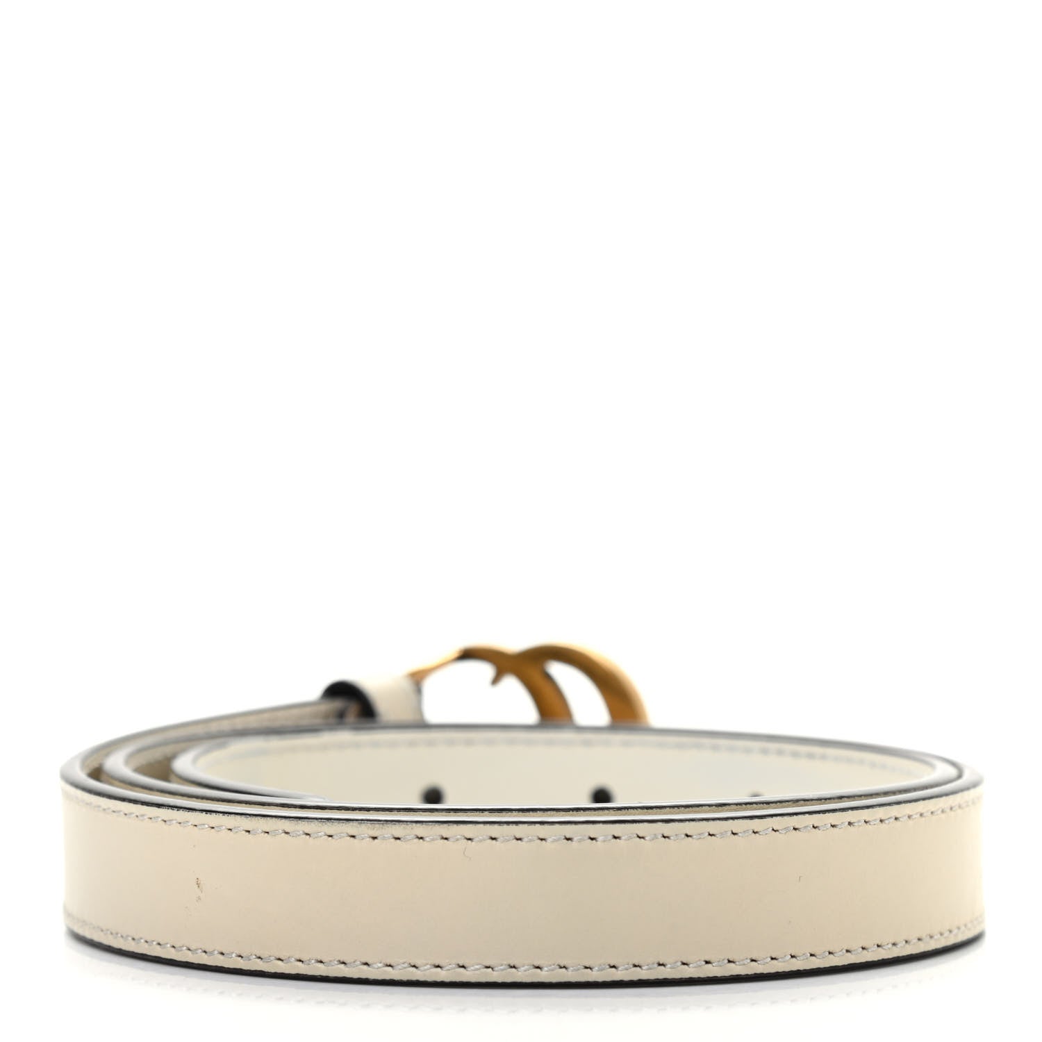 Gucci Calfskin Double G 20mm Belt 75 30 Mystic White 2 of 7