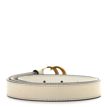 Gucci Calfskin Double G 20mm Belt 75 30 Mystic White 2 of 7