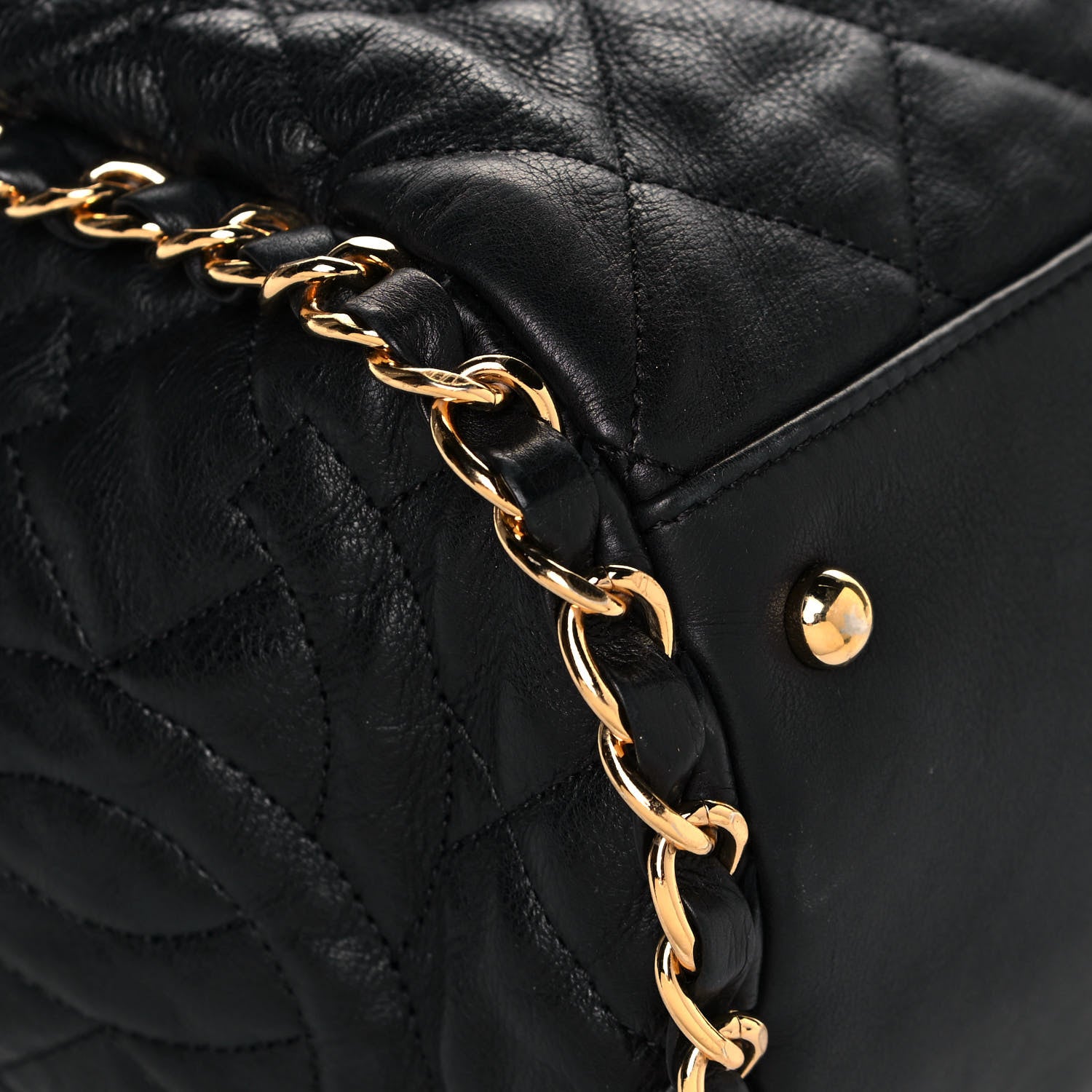 Chanel Calfskin Quilted Large Chain Me Hobo Black 9 of 18