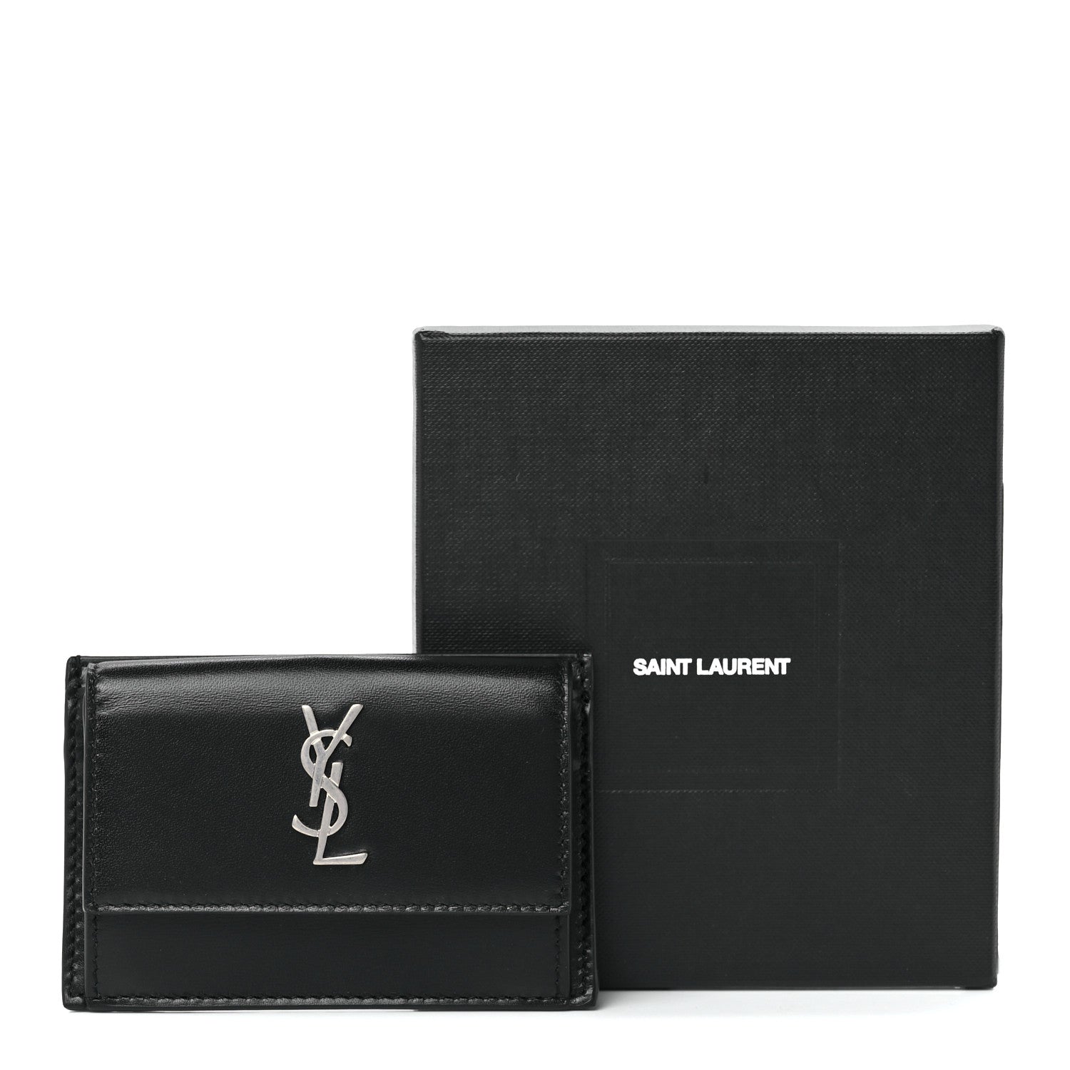 Saint Laurent Ultra Soft Calfskin Coin Wallet Black 13 of 13