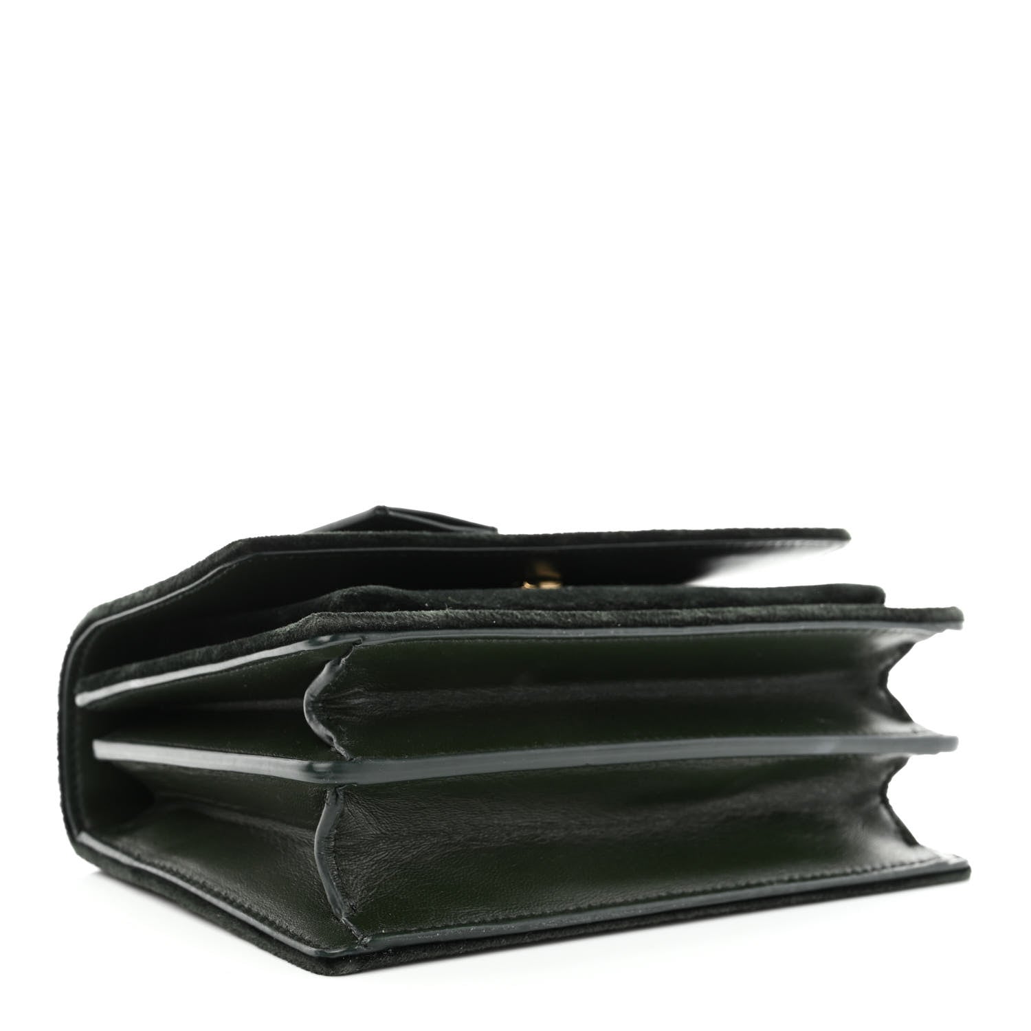 Saint Laurent Velvet Small Monogram Sunset Dark Green 4 of 11
