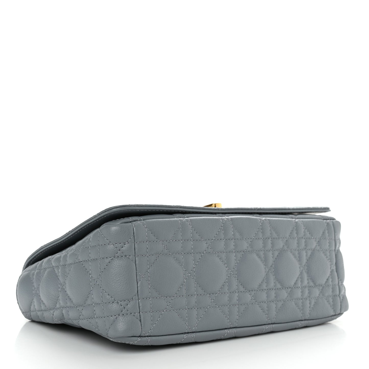 Calfskin Cannage Medium Caro Bag Ethereal Grey