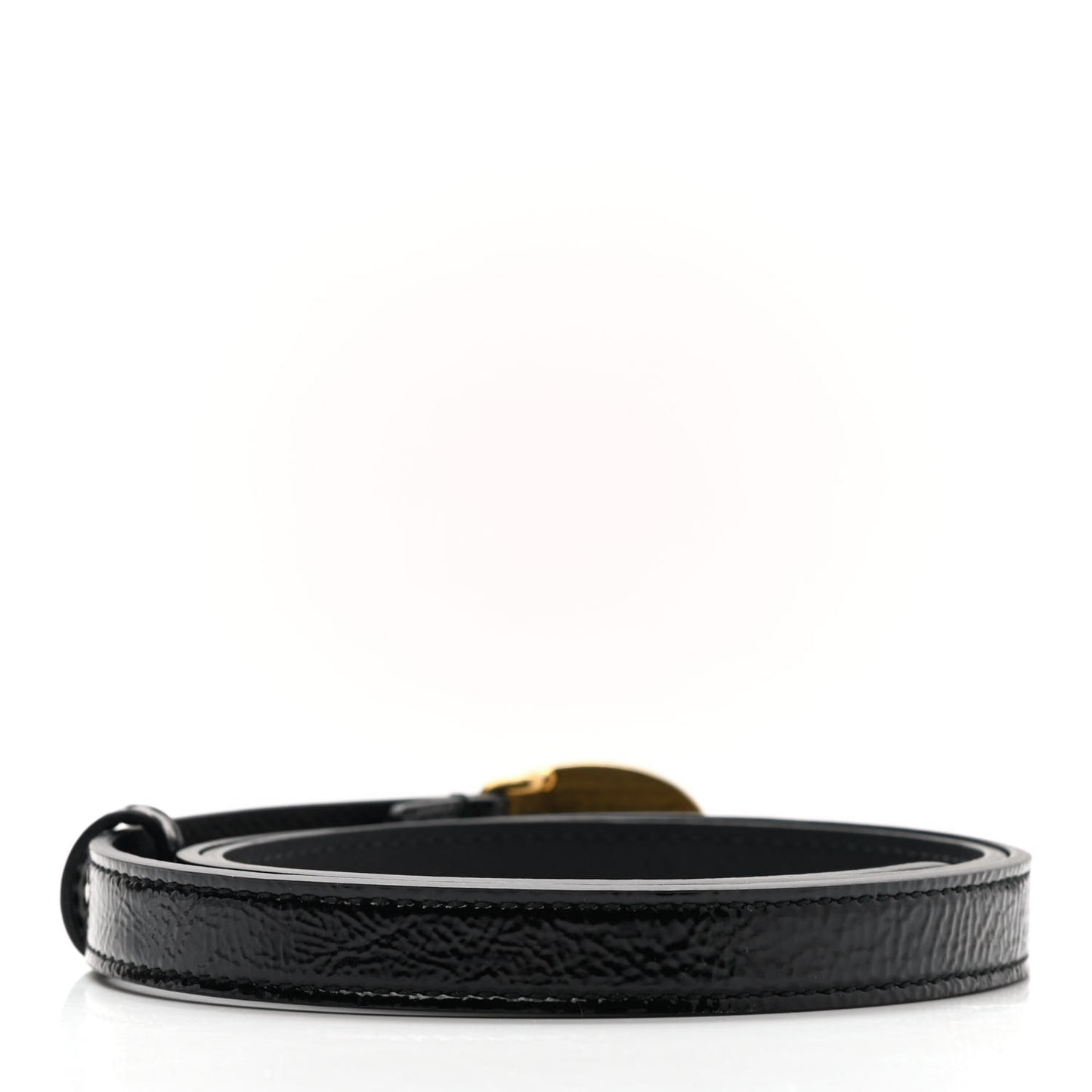 Skipper Calfskin Enamel GG 15mm Belt 85 34 Black