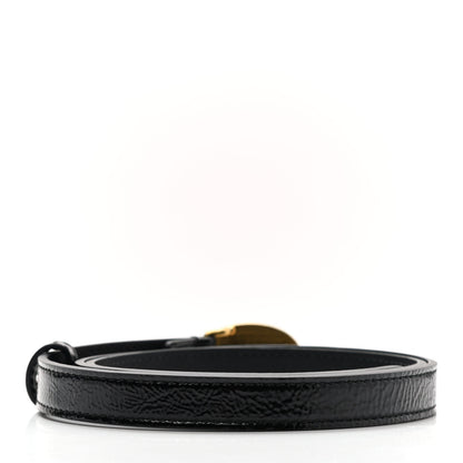 Gucci Skipper Calfskin Enamel GG 15mm Belt 85 34 Black 2 of 5