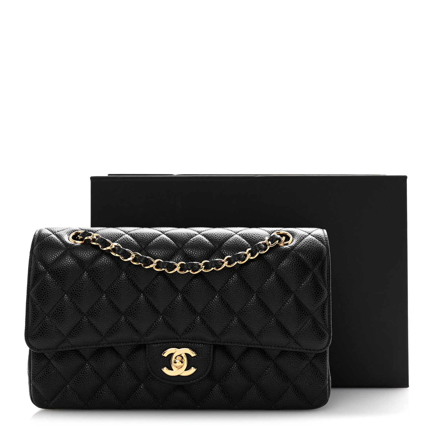 Chanel Caviar Quilted Medium Double Flap Black 12 of 12