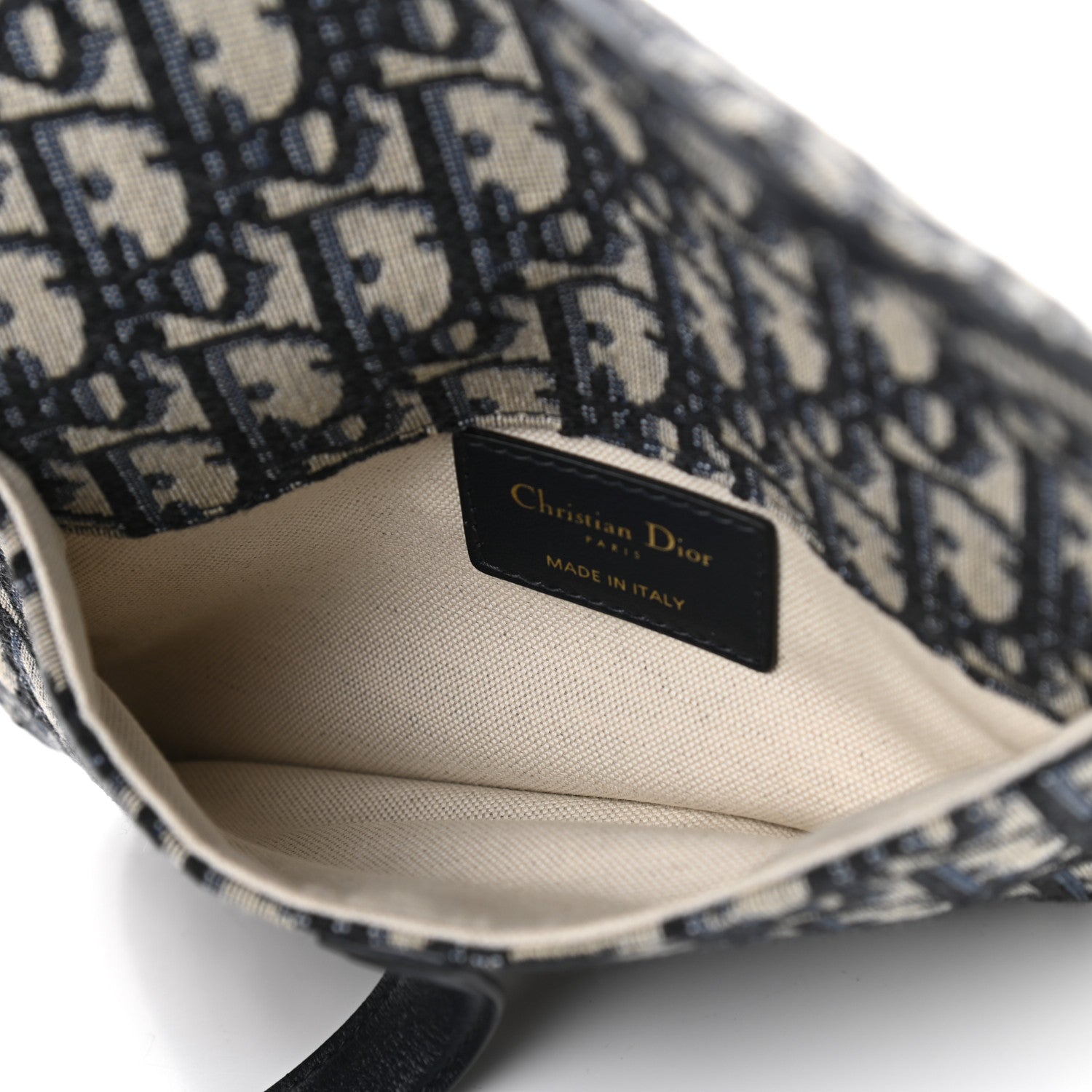 Christian Dior Oblique Saddle Belt Pouch Blue 7 of 9