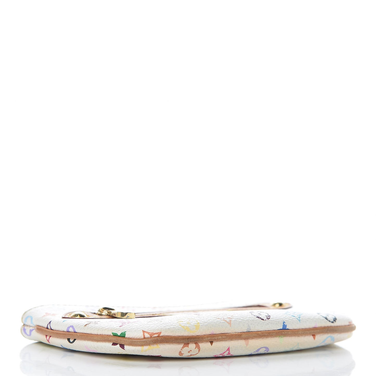 Monogram Multicolor Pochette Plate MM White