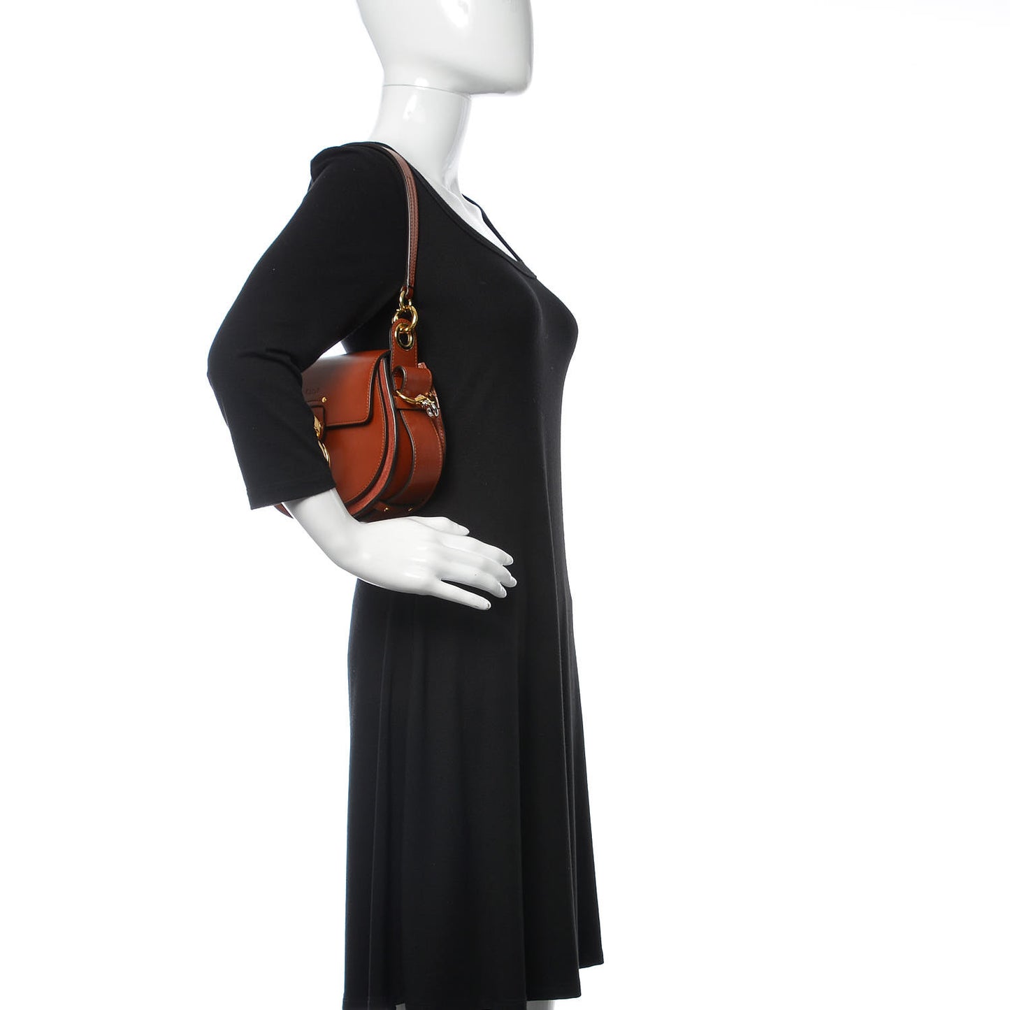 Calfskin Small Tess Bag Sepia Brown