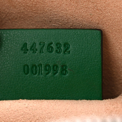 Gucci Calfskin Matelasse Small GG Marmont Chain Shoulder Bag Emerald Green 7 of 10