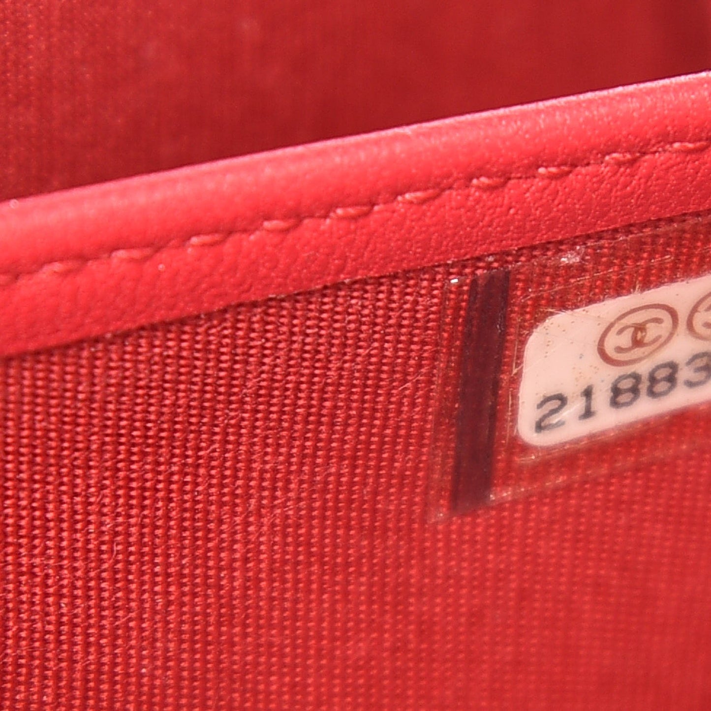 Lambskin Quilted Boy Zip Around Wallet Red