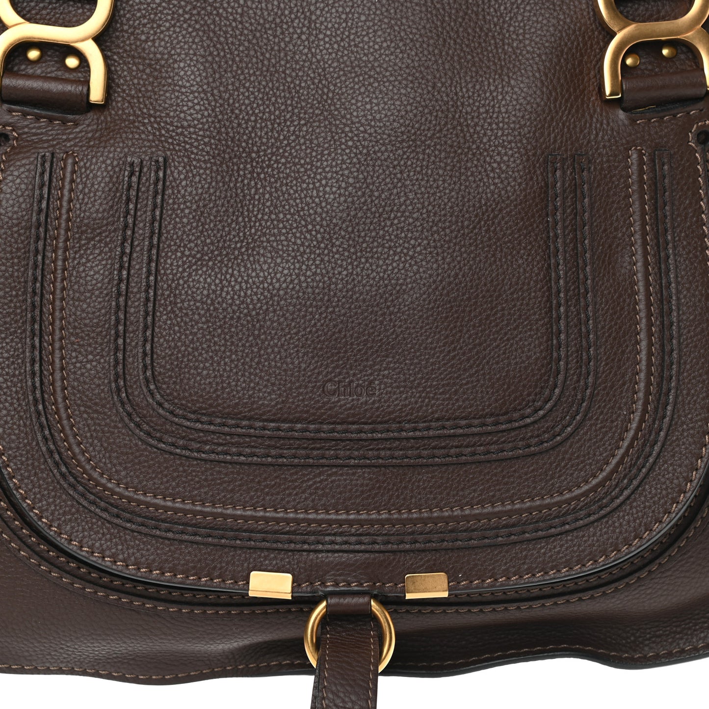 Calfskin Medium Marcie Satchel Coffee Shot