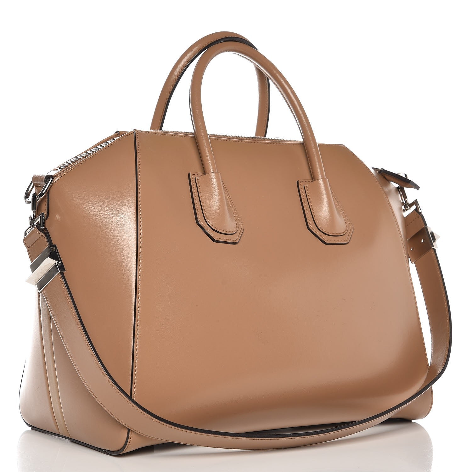 Givenchy Shiny Lord Calfskin Medium Antigona Dark Beige 4 of 10