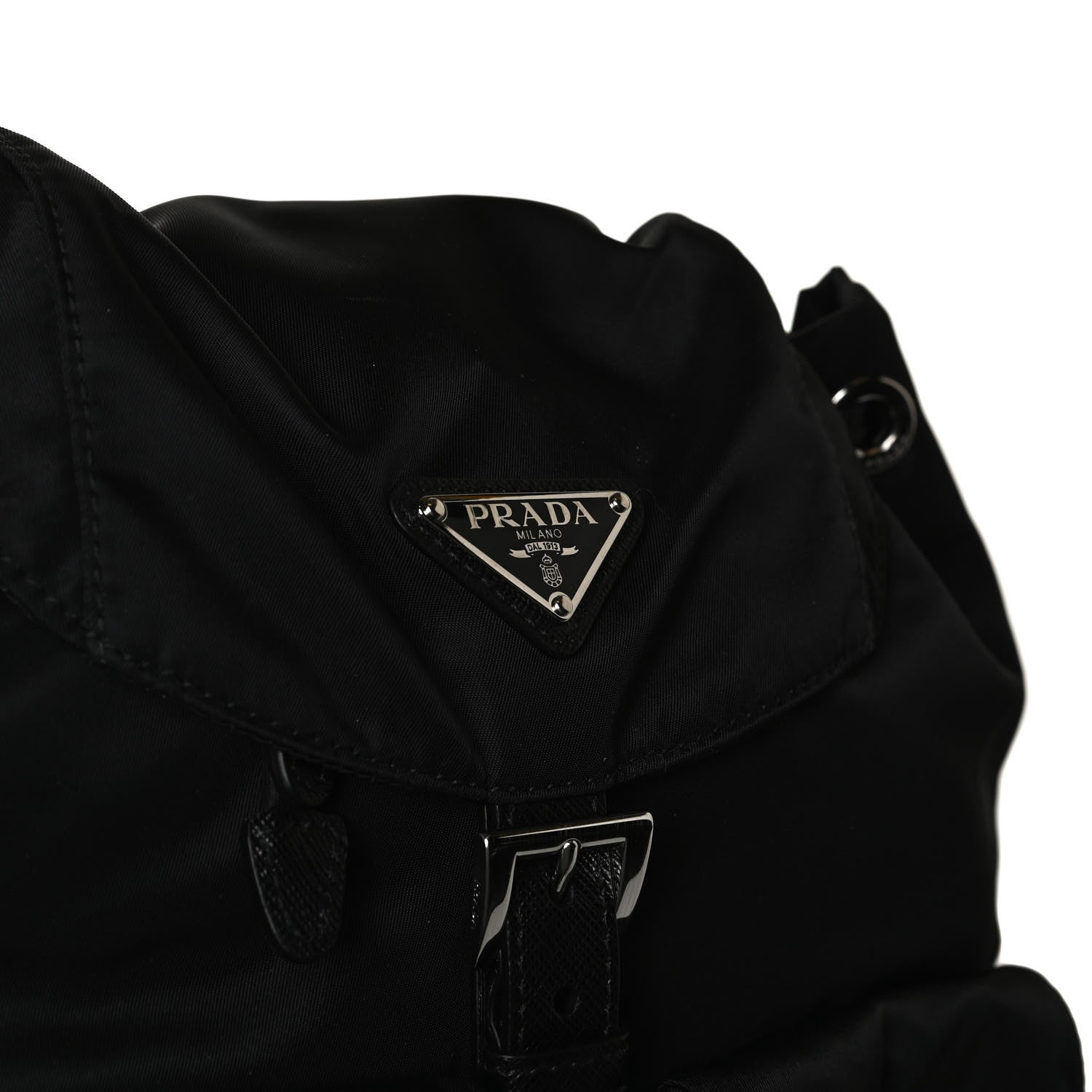 Prada Tessuto Nylon Saffiano Small Backpack Black 10 of 12
