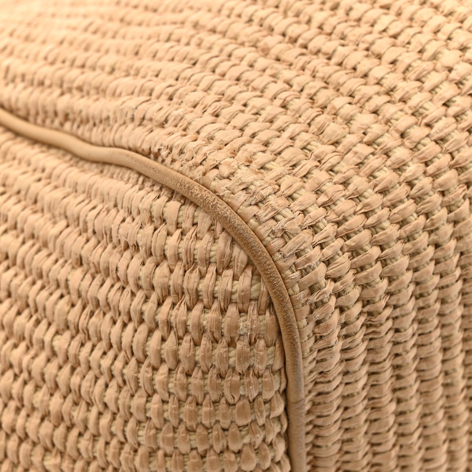 Loro Piana Cotton Raffia Puffy Pouch Clutch Bag 10 of 13