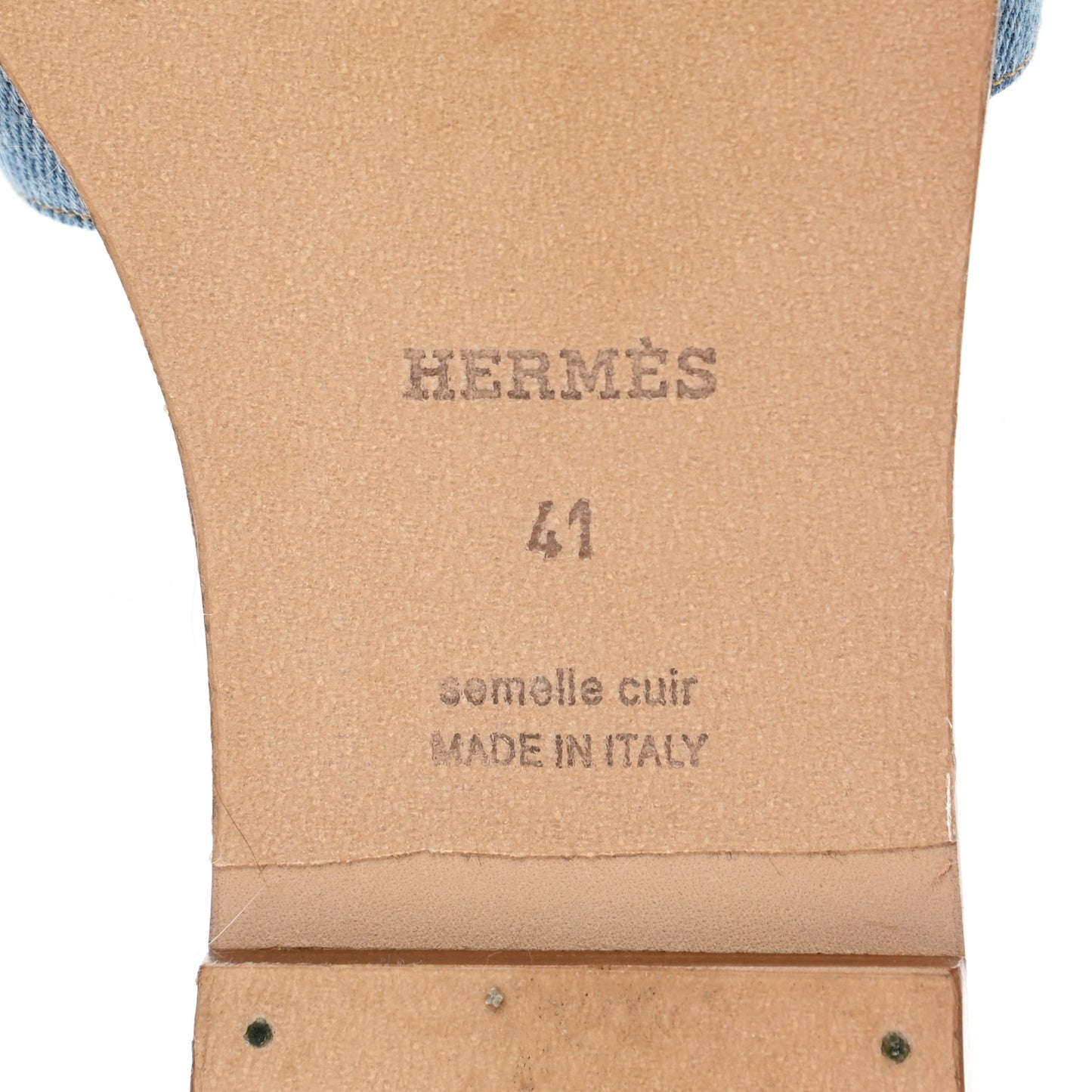 Denim Canvas Oran Sandals 41 Bleu Clair
