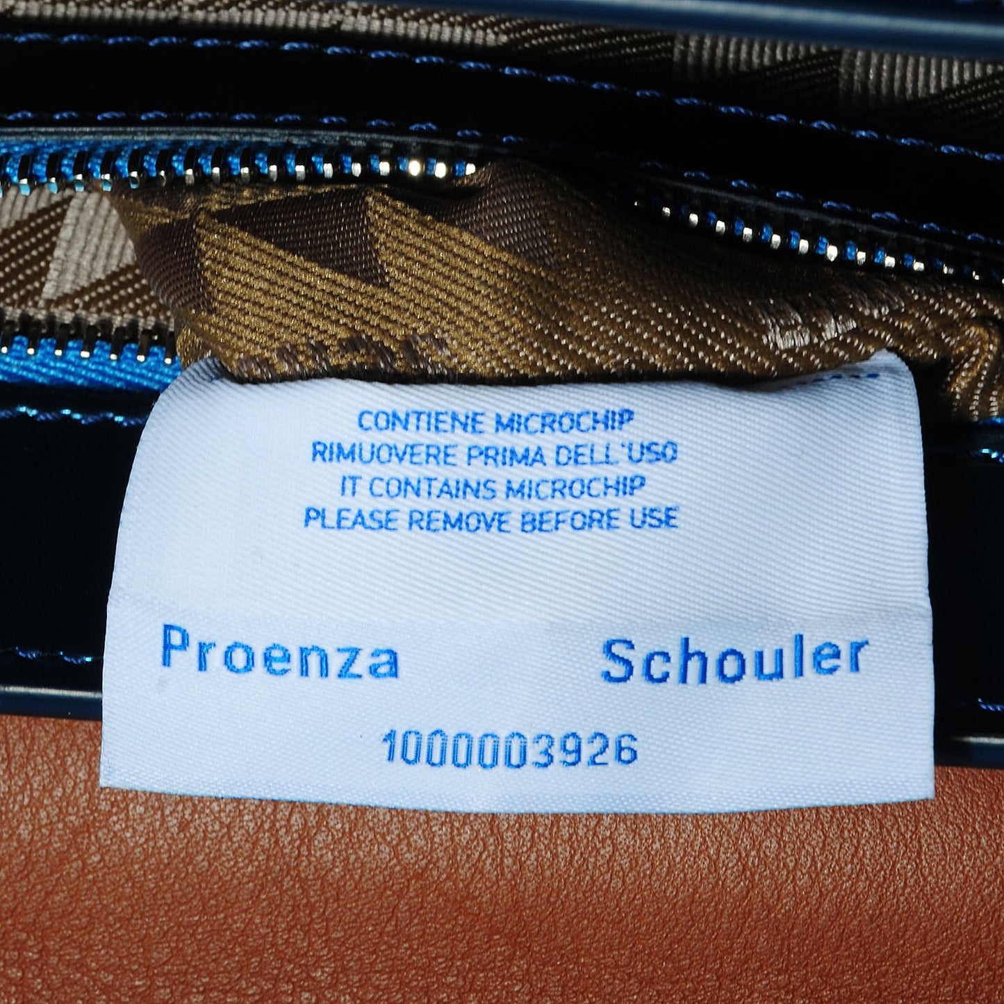 Mirrored Calfskin PS11 Classic Shoulder Bag Ocean