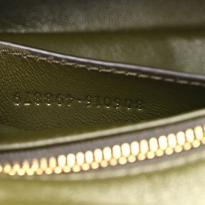 Gucci Lambskin Mini GG Milano Top Handle Shoulder Bag Green 7 of 10