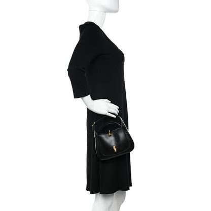 Gucci Boarded Dyana Lux Calfskin Mini Jackie 1961 Hobo Black 2 of 9