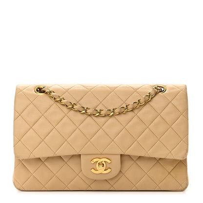 Chanel Lambskin Quilted Medium Double Flap Beige 1 of 26