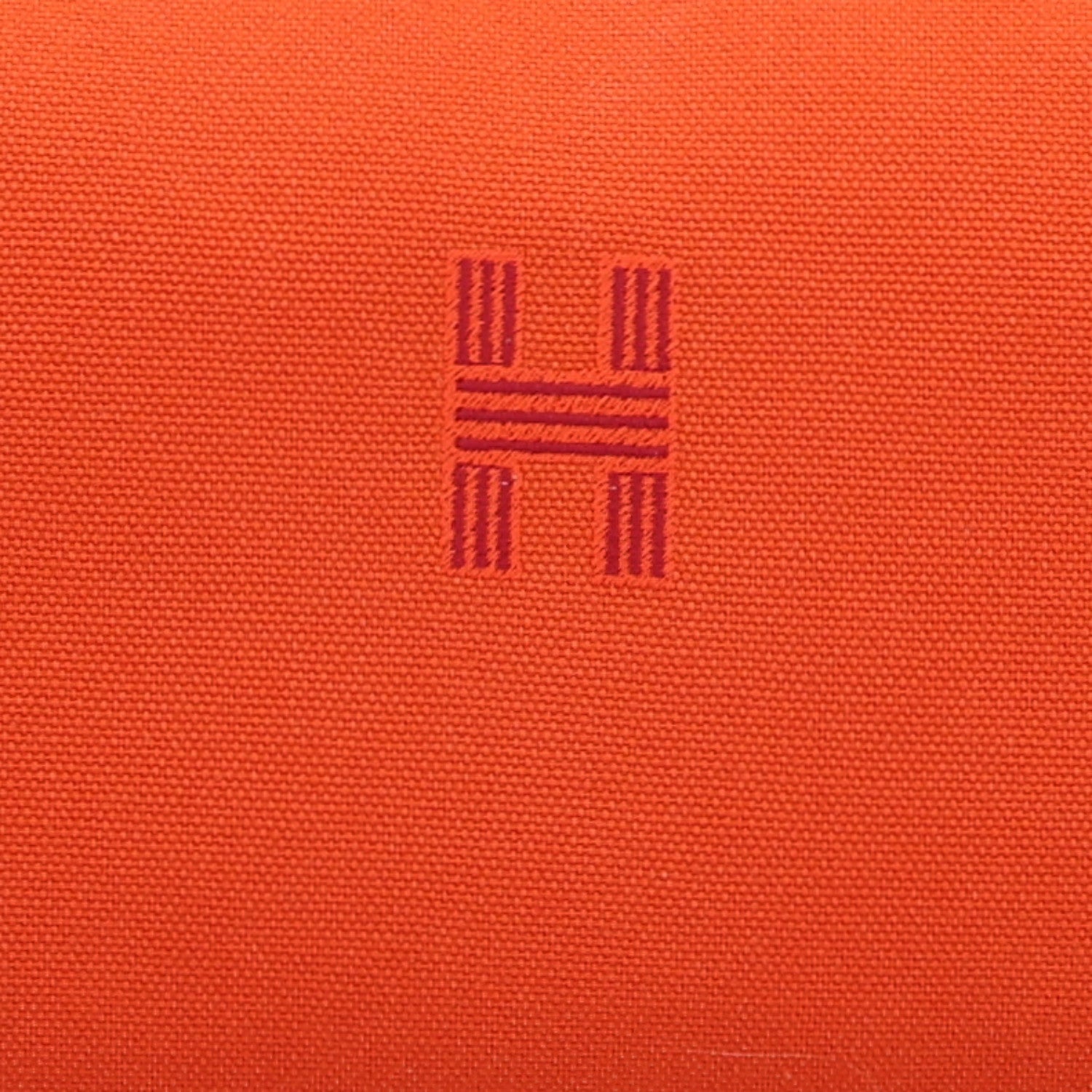 Hermes Canvas Large Bride-A-Brac Pouch Orange Feu Burgundy 7 of 9