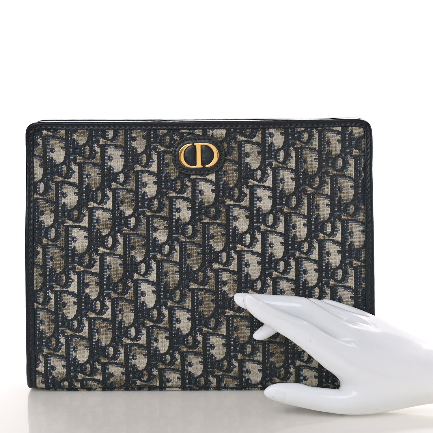 Christian Dior Oblique 30 Montaigne Pouch Blue 2 of 9