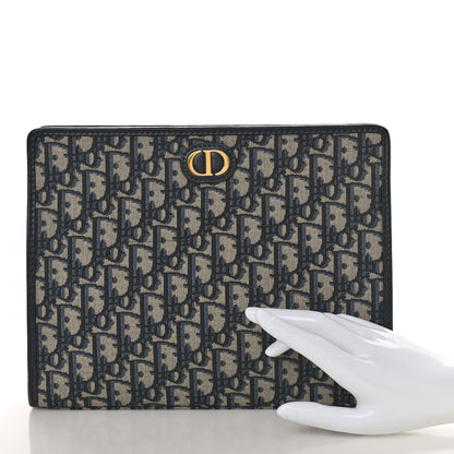 Christian Dior Oblique 30 Montaigne Pouch Blue 2 of 9