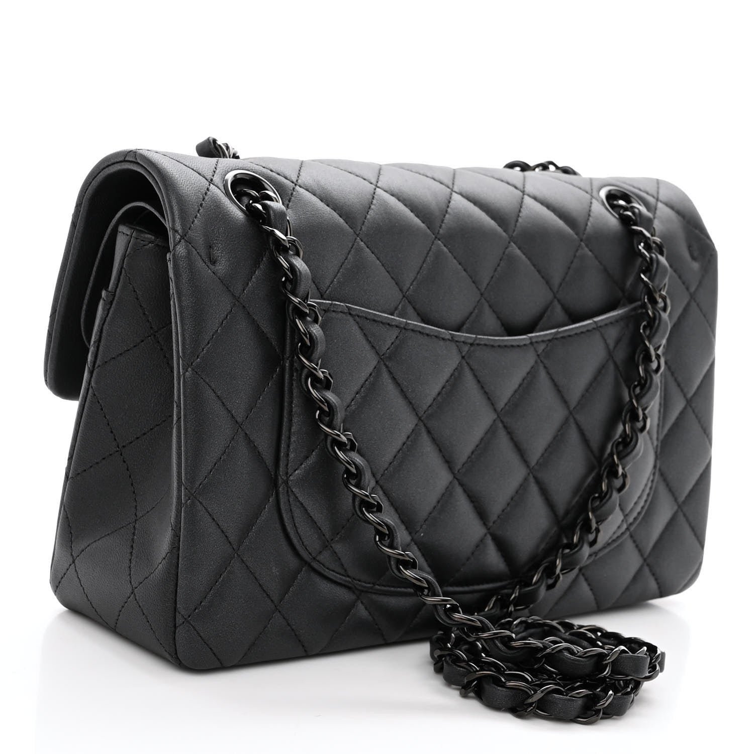 Chanel Lambskin Quilted Small Double Flap So Black 3 of 13